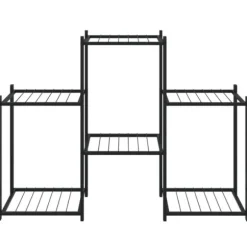 The Living Store Växtställ 83x25x60 cm svart järn - Växtställ