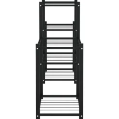 The Living Store Växtställ 83x25x60 cm svart järn - Växtställ