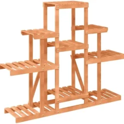 The Living Store Växtställ 110x25x96 cm massivt granträ - Växtställ