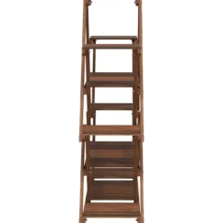 The Living Store Växtställ 110x25x105 cm massivt granträ - Växtställ