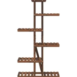 The Living Store Växtställ 75x25x140,5 cm massivt granträ - Växtställ