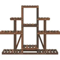 The Living Store Växtställ 110x25x96 cm massivt granträ - Växtställ