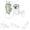 The Living Store Växtställ cykel vintage stil metall - Växtställ