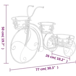 The Living Store Växtställ cykel vintage stil metall - Växtställ