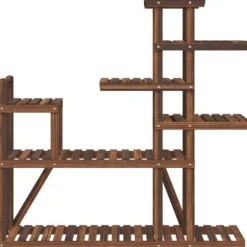 The Living Store Växtställ 110x25x111 cm massivt granträ - Växtställ