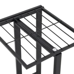 The Living Store Växtställ med 5 hyllor 43x22x98 cm svart metall - Växtställ