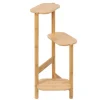 3-Tier Växtställ, Bambumaterial, Platsbesparande Design, Lätt Montering,Naturligt trä
