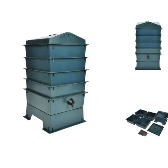 Tillbehör för trädgårdsskötsel - Living Maskkompost 4 brickor 42x42x60 cm