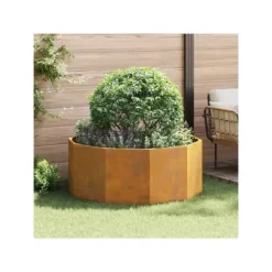 Tålig stålkärl - vidaXL - 120x120x50 cm - Rostig - Montering krävs - Väderbeständig stål