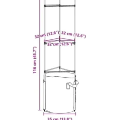 Tomatburar med växtpåsar - Justerbart stålstöd för tomater och vinrankor | Färg: Grön | Storlek: 116 cm | 4 st