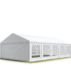 TOOLPORT 6 x 10 m markeringsfest tält slitstark PVC 700 N vattentät presenning året runt användning bröllopsevenemang vit
