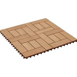 Trall 11 st WPC 30x30 cm 1 kvm teakfärg - Trall - Balkongtrall - Home & Living