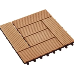 Trall 11 st WPC 30x30 cm 1 kvm teakfärg - Trall - Balkongtrall - Home & Living