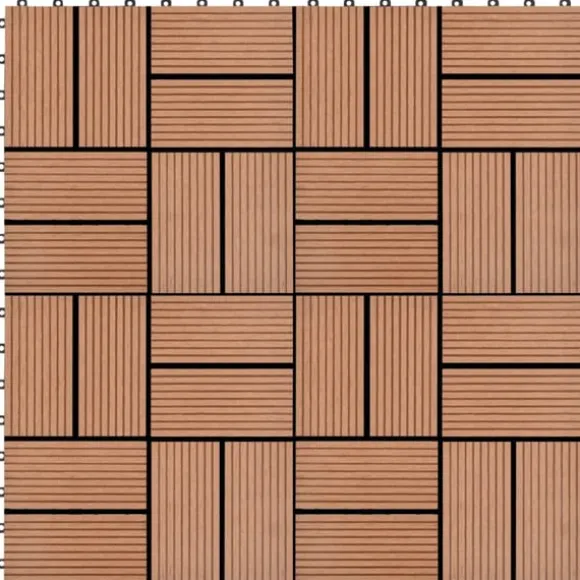 Trall 22 st 30x30 cm 2 kvm WPC brun