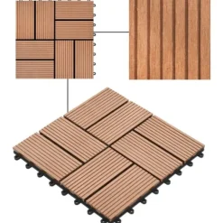 Trall 22 st 30x30 cm 2 kvm WPC brun