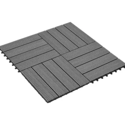 Trall 22 st 30x30 cm 2 kvm WPC grå