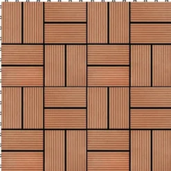 Trall 22 st 30x30 cm 2 kvm WPC teakfärg
