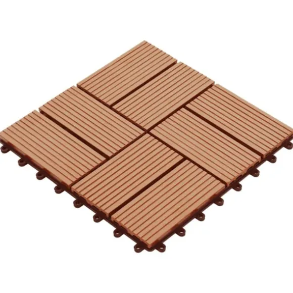 Trall 22 st 30x30 cm 2 kvm WPC teakfärg