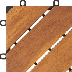 Trall 10 st 30x30 cm massivt akaciaträ - Trall - Balkongtrall - Home & Living