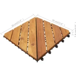 Trall 10 st 30x30 cm massivt akaciaträ - Trall - Balkongtrall - Home & Living