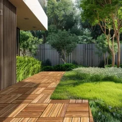 Trallplattor, Massivt trä, Klicksystem, 30x30x2 cm, Trä, Golv