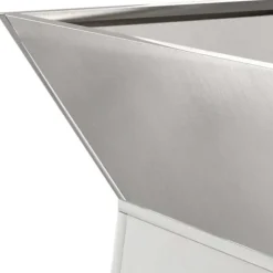 Trapetsformat växtställ i rostfritt stål | Mått: 35x35x73 cm | Färg: Borstad stål