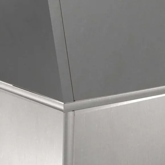 Trapetsformat växtställ i rostfritt stål | Mått: 35x35x73 cm | Färg: Borstad stål