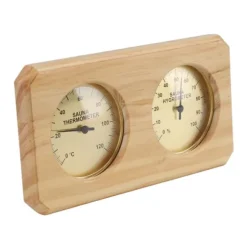 Träbastutermometer Hygrometer 2 i 1 Luftfuktighet Temperaturmätning Inomhustermometer Luftfuktighetsmätare för hotellbasturum
