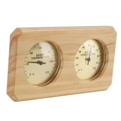 Träbastutermometer Hygrometer 2 i 1 Luftfuktighet Temperaturmätning Inomhustermometer Luftfuktighetsmätare för hotellbasturum