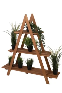 Träblomsterlåda 107x101x26 cm - RP/ 3-nivå/ Brun