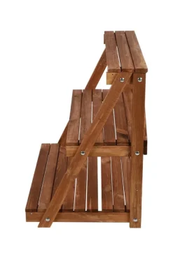 Träblomsterrabatt 90x85x67 cm - RP/ 3-nivå/ Brun