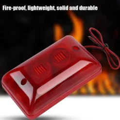 Trådbundet Strobe Siren Alarm med 12V 15W ljud och blinkande rött ljus för Home Hotel