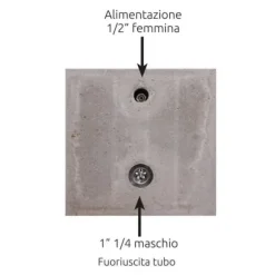 Trädgård fontän - 42/QVR - Målade metall - Cementbas - Rostfärg