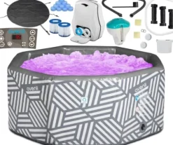 Trädgård Jacuzzi Avenli Uppblåsbar Jacuzzi Trädgård Pool Victory 5 Person 40c