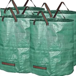 Trädgårdsavfallspåsar - 272 liter - Vattentålig - Återanvändbar - 4 delar