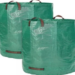 Trädgårdsavfallspåsar - 272 liter - Vattentålig - Återanvändbar - 3 handtag