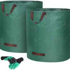 Trädgårdsavfallspåsar - 272L - Rivstark tyg - Vattentålig - UV-stabil