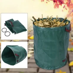 Trädgårdsavfallspåsar - MEN - 4 st - 270L - Extra stark polypropen - Grön