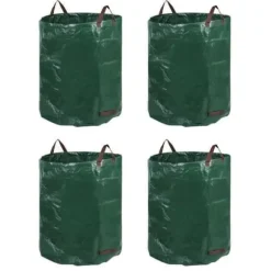 Trädgårdsavfallspåsar - miniClove - LIK5918 - 4x 272L - Grön och svart - Polyeten