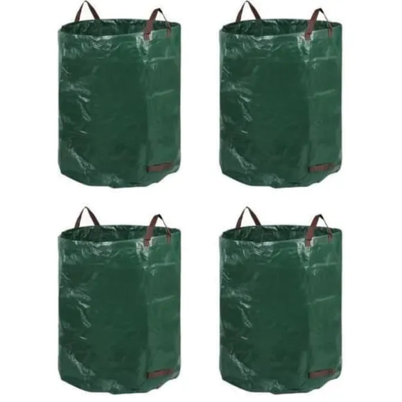 Trädgårdsavfallspåsar - miniClove - LIK5918 - 4x 272L - Grön och svart - Polyeten