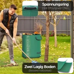 Trädgårdsavfallspåsar - MÄRKE - 272 L - Vattentät - UV-beständig - Robust PP-tyg