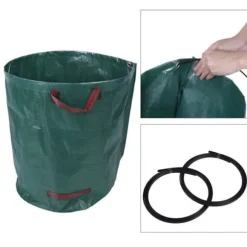 Trädgårdsavfallspåsar - 2st - Kapacitet 270L - Extrastark polypropylen - 50kg max