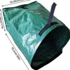 Trädgårdsavfallspåsar (H43,18cm, D76,2cm), Grön avfallspåse Stor trädgårdspåse med sopskanna för trädgård med [567]