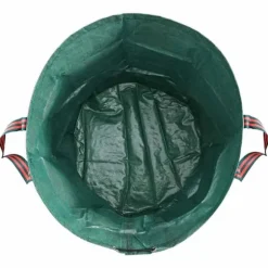 Trädgårdsavfallspåsar med handtag 12 st | Hopfällbara Runda | Färg: Grön | Kapacitet: 272 L