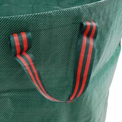 Trädgårdsavfallspåsar med handtag 12 st | Hopfällbara Runda | Färg: Grön | Kapacitet: 272 L