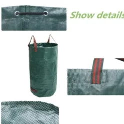 Trädgårdsavfallspåse - Set om 3 - 300 L - Höjd 84 cm - Diameter 67 cm