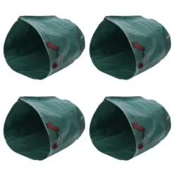 Trädgårdsavfallspåse - TBEST - 4st - 270L - Stark polypropen - Flexibel tejp