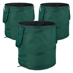 Trädgårdsavfallspåse set, 46x46 cm, Grön