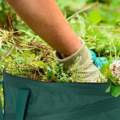 Trädgårdsavfallspåse set, 46x46 cm, Grön