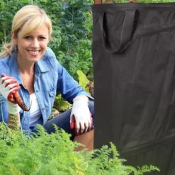 Trädgårdsavfallspåse set, 72x45 cm, Svart